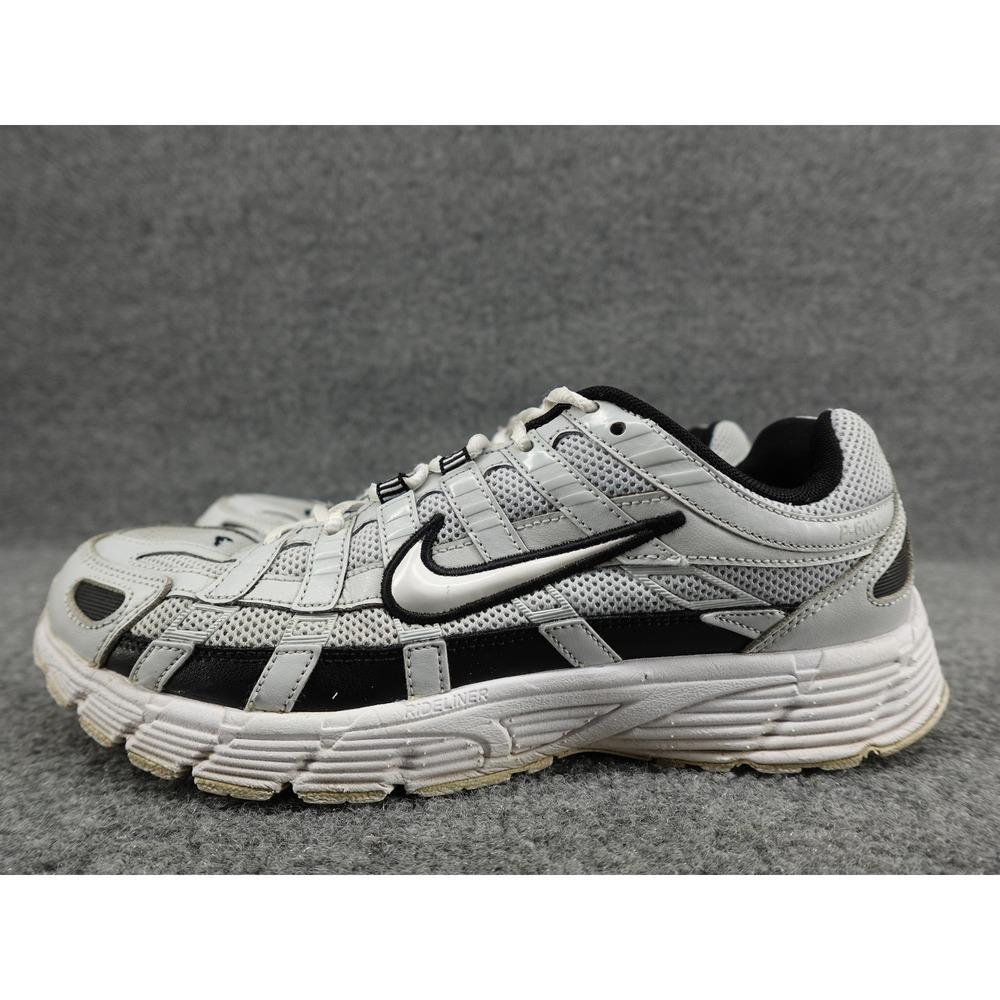 Nike P-6000 Running Shoes Mens 10.5 Silver Black Y2K Retro Mesh‎ CD6404-006